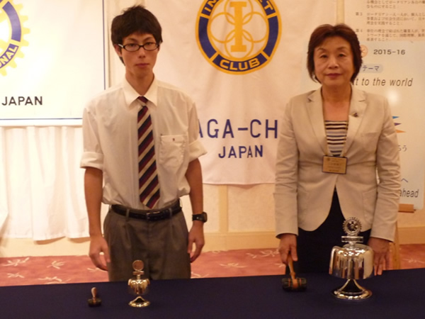 9月16日　インターアクトクラフ゛合同例会　点鐘