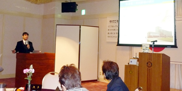 11月25日　石川県工業試験場、工学博士の奥村航氏をゲストにお迎えし、炭素繊維複合素材について、卓話を頂きました