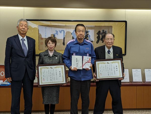 1月25日（木）　友好クラブ第3510地区旗山東区RCより能登半島地震支援金寄付